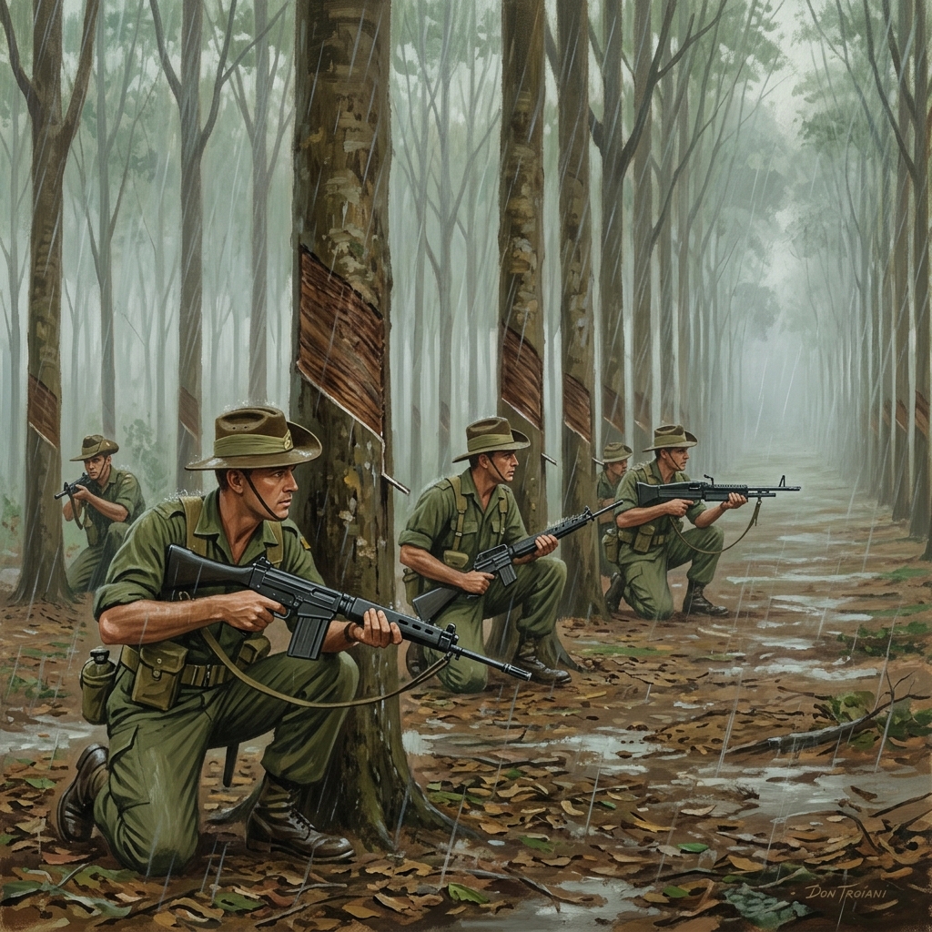 ANZAC Long Tan Defense in Rubber Grove