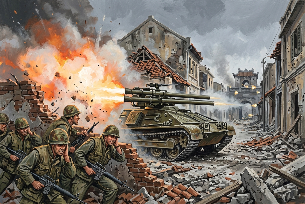M50 Ontos Firing Recoilless Rifles